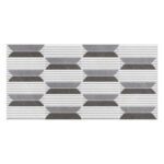 Ceramic Tile; (30.0×60.0)cm, Patterned Light/Dark Grey