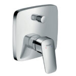 Logis Concealed Bath Mixer 4way, Single Lever, Chrome Plated
