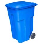 Top Tank Garbage Bin With Wheels (blue) 120L