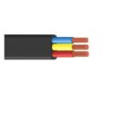 Double sheathed round submersible cable
