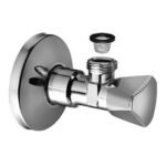 Angle Valve with Screw Connection: Comfort Filter,  1/2×3/8″, Chrome Plated