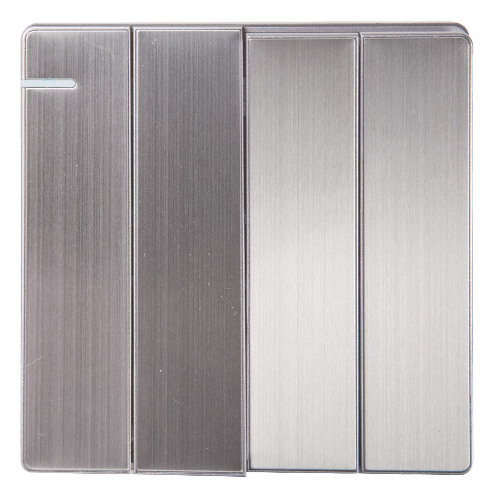 PSWITCH79_BrushedSilver_1.jpg Domus: 4 Gang 2 Way Switch; 16A, 250V - Image 1