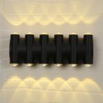 Black Up & Down LED Wall Light