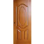 Round Design Panel Flush Door Standard Size 32″x 80″ Mahogany