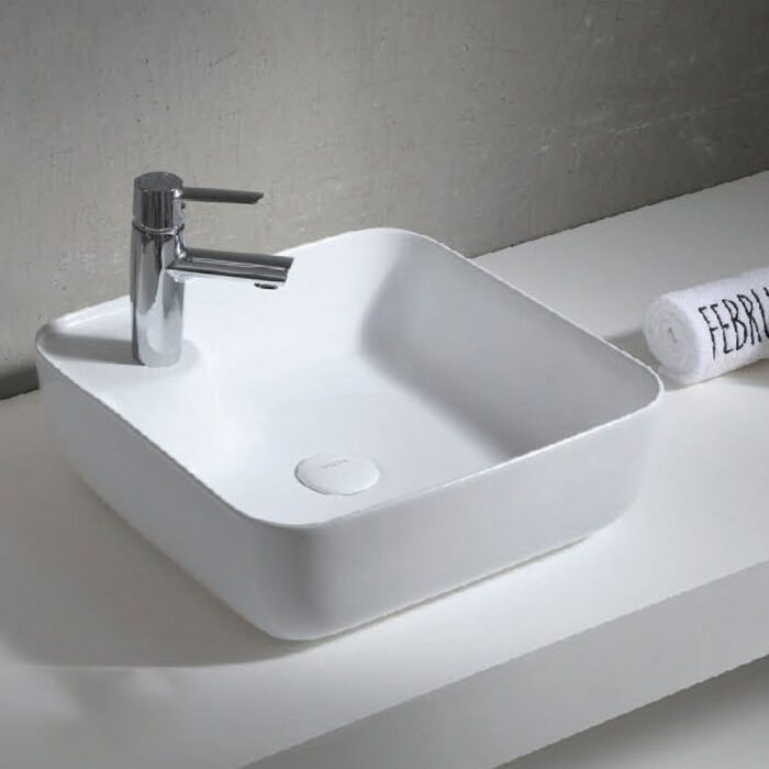 Tapis: Countertop Washbasin; (43x43x14)cm, White - Image 2